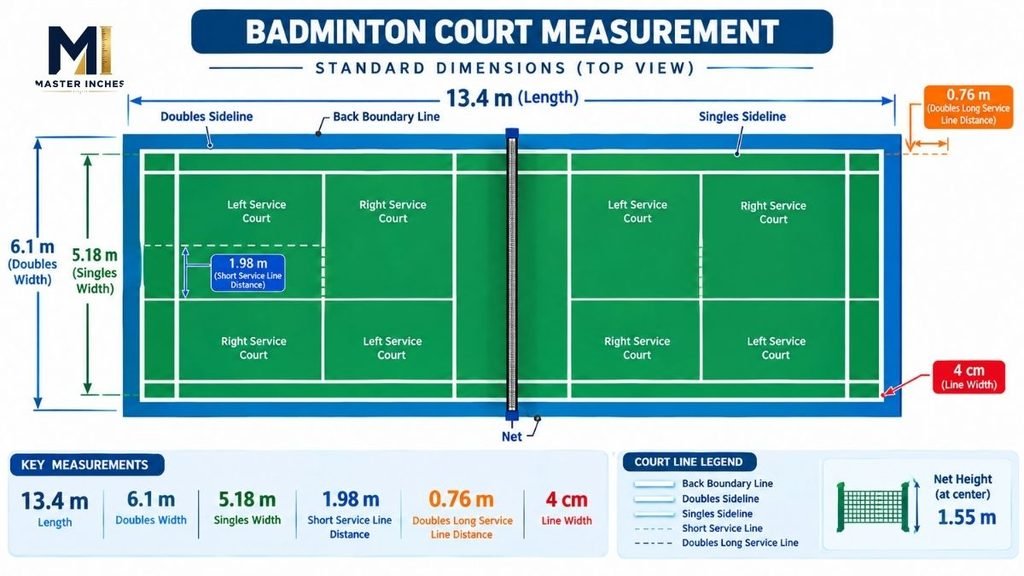 badminton court measurement
