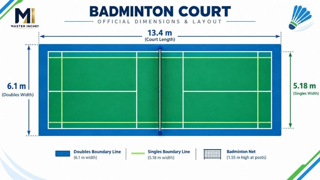 badminton court size