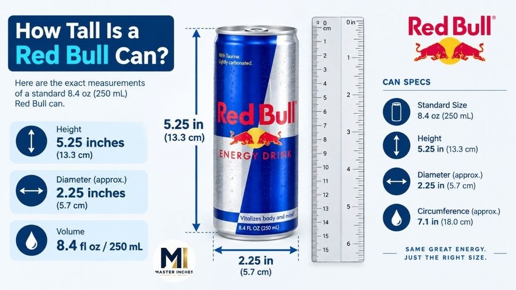 how tall is a redbull can