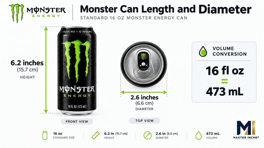 Monster Can Length and Diameter